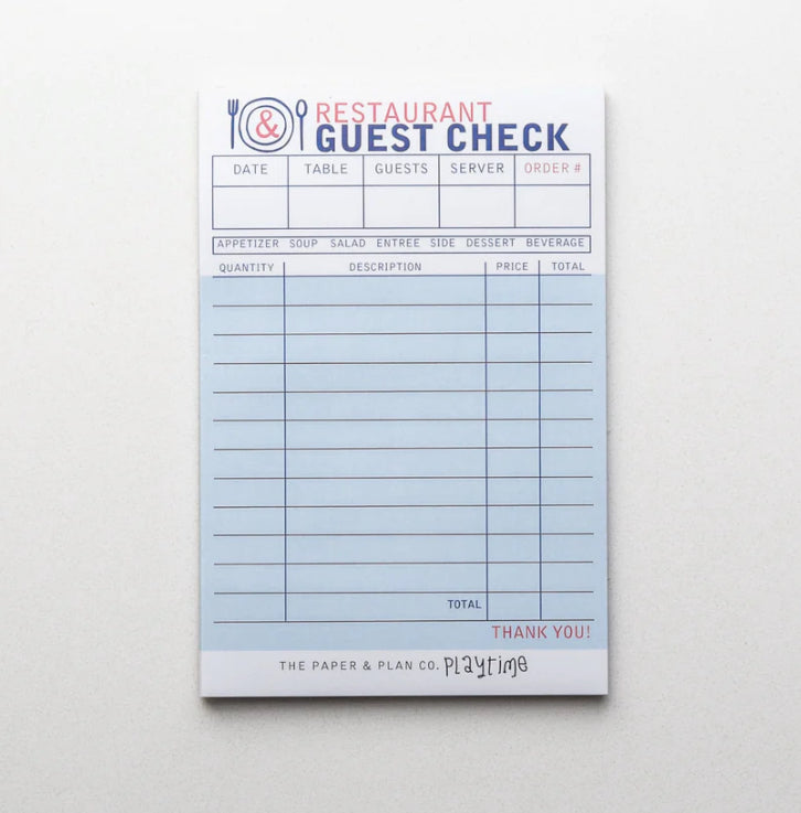 PLAY RESTAURANT ORDER PAD