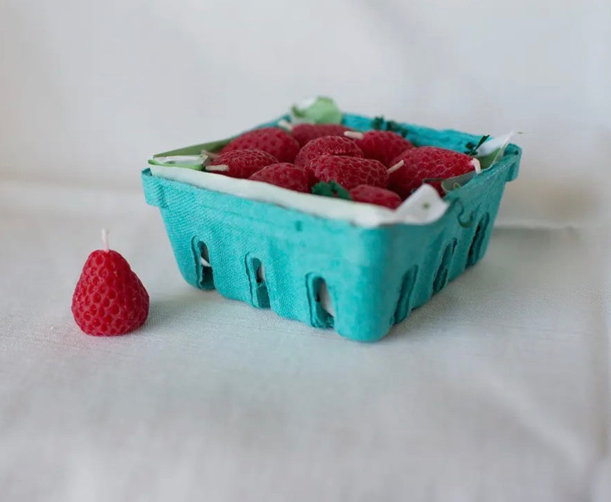 STRAWBERRY BEESWAX BIRTHDAY CANDLES