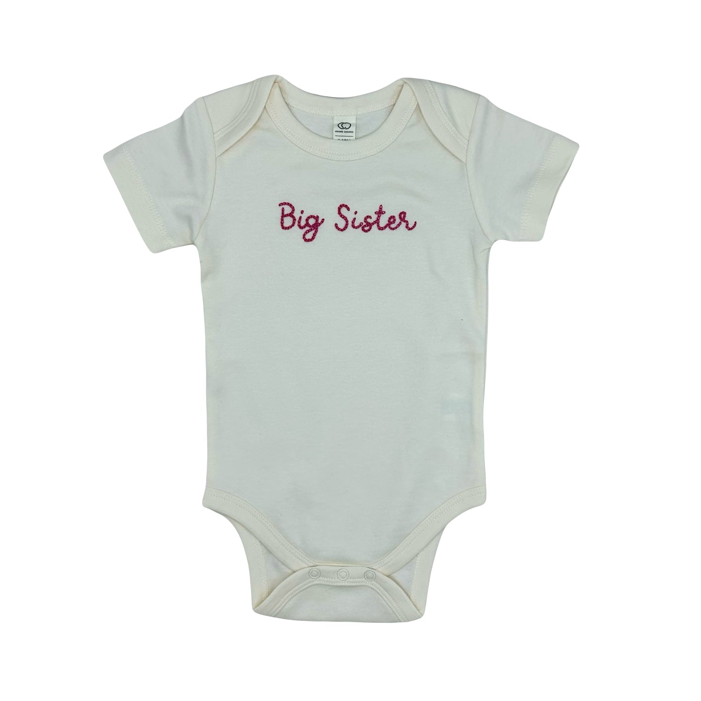 HAND EMBROIDERED NAME ONESIE