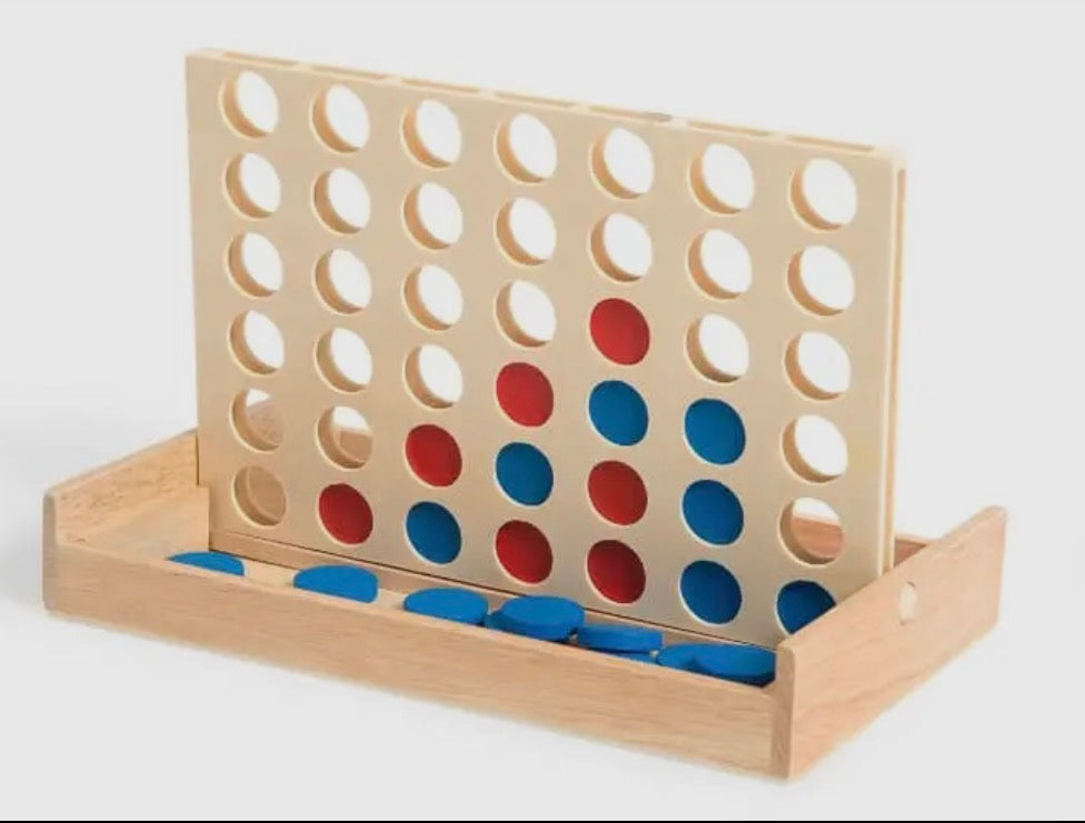 4 IN A ROW! WOODEN BOARD GAME