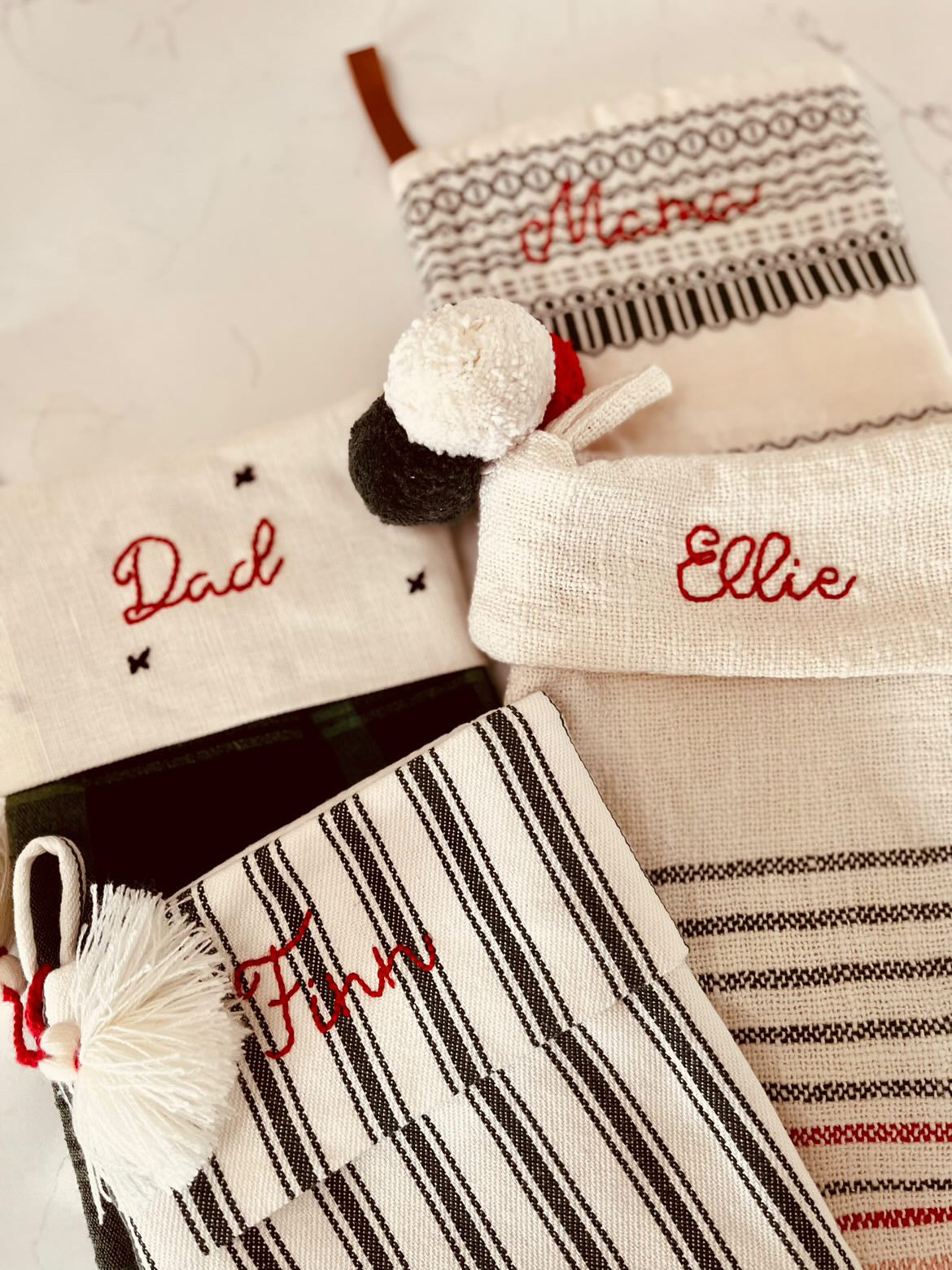 HAND EMBROIDERED STOCKING SERVICE