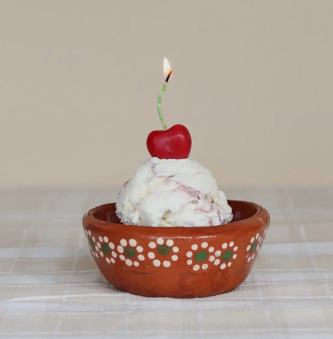 CHERRY BEESWAX BIRTHDAY CANDLES