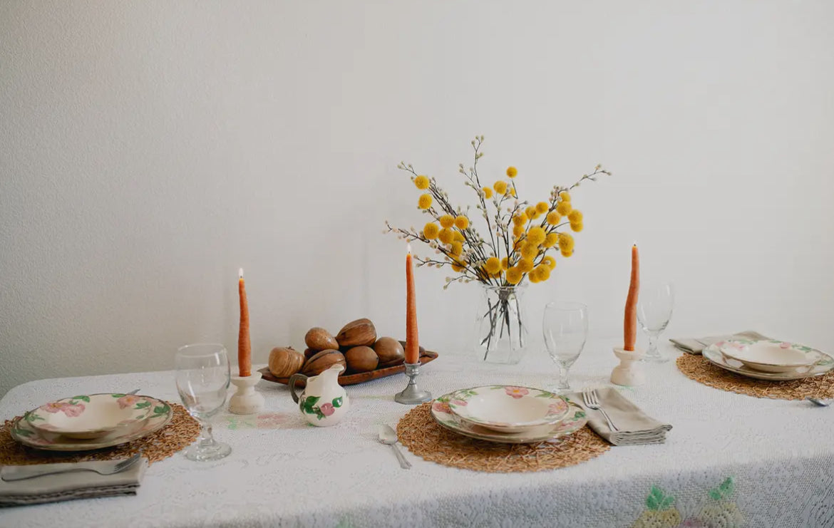 CARROT BEESWAX TAPER PAIR