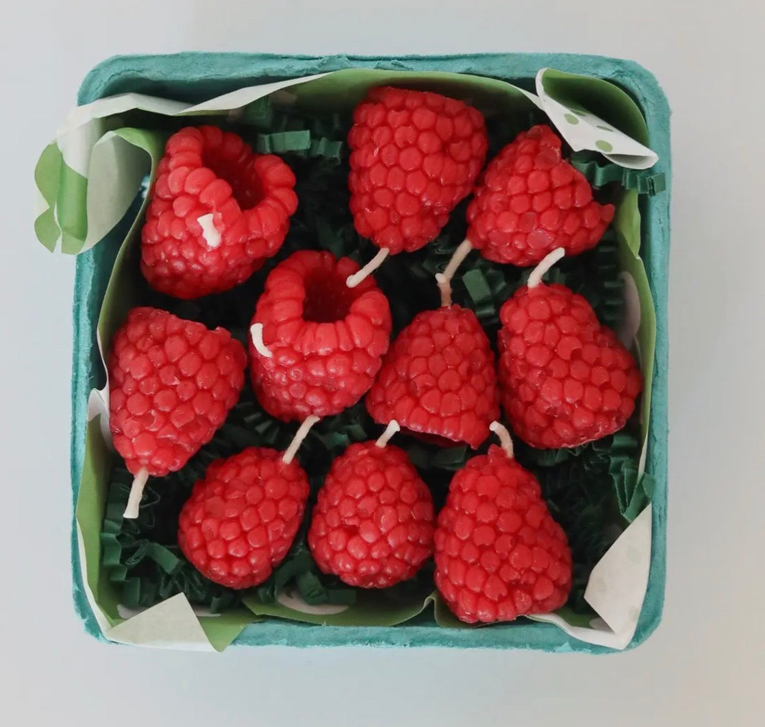 RASPBERRY BEESWAX BIRTHDAY CANDLES