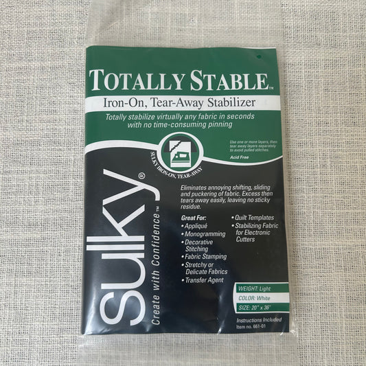 SULKY IRON-ON, TEAR-AWAY STABILIZER
